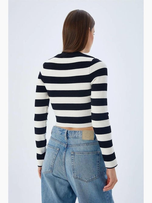 Maglione in maglia a righe mixray - Kiabi Maglione in maglia a righe mixray - Kiabi