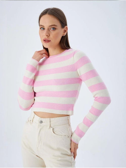 Maglione in maglia a righe mixray - Kiabi Maglione in maglia a righe mixray - Kiabi