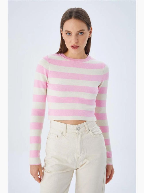 Maglione in maglia a righe mixray - Kiabi Maglione in maglia a righe mixray - Kiabi