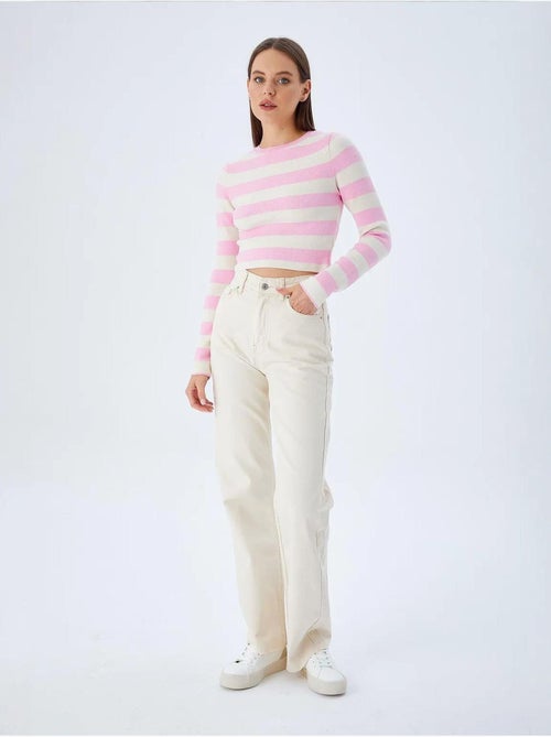Maglione in maglia a righe mixray - Kiabi Maglione in maglia a righe mixray - Kiabi