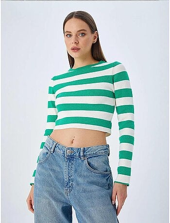 Maglione in maglia a righe mixray
