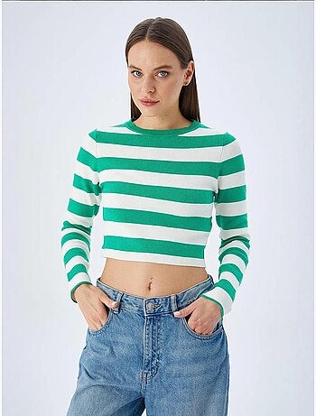Maglione in maglia a righe mixray