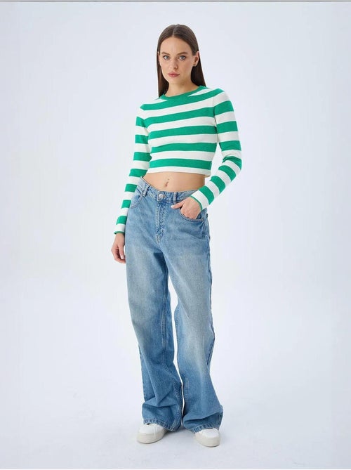 Maglione in maglia a righe mixray - Kiabi Maglione in maglia a righe mixray - Kiabi
