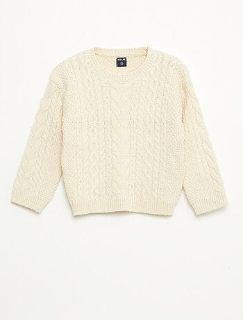 Maglione in maglia a trecce