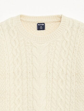 Maglione in maglia a trecce