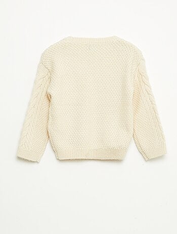 Maglione in maglia a trecce