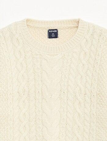 Maglione in maglia a trecce