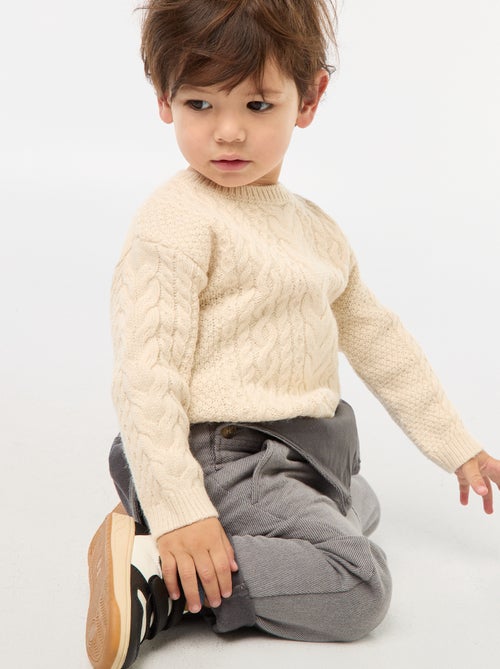 Maglione in maglia a trecce - Kiabi