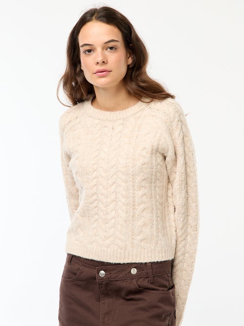Maglione in maglia a trecce - Kiabi