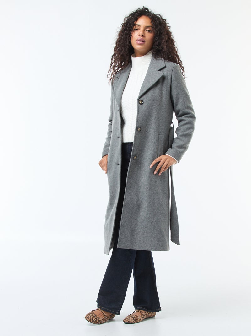 Maglione in maglia a trecce e collo alto Bianco - Kiabi