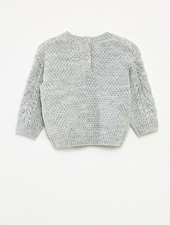 Maglione in maglia a trecce