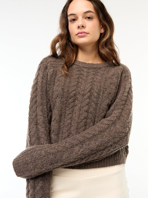 Maglione in maglia a trecce - Kiabi