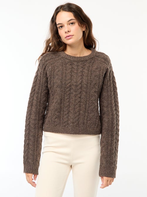 Maglione in maglia a trecce - Kiabi