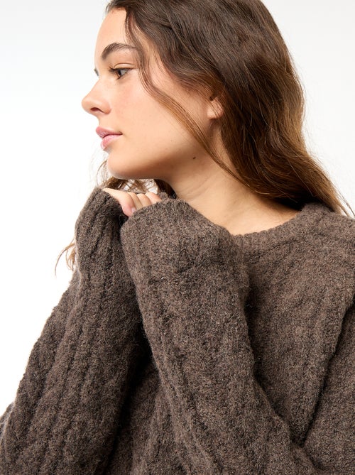 Maglione in maglia a trecce - Kiabi