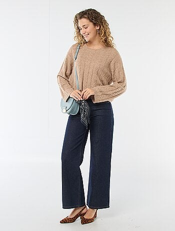 Maglione in maglia a trecce