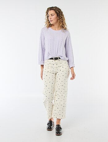 Maglione in maglia a trecce