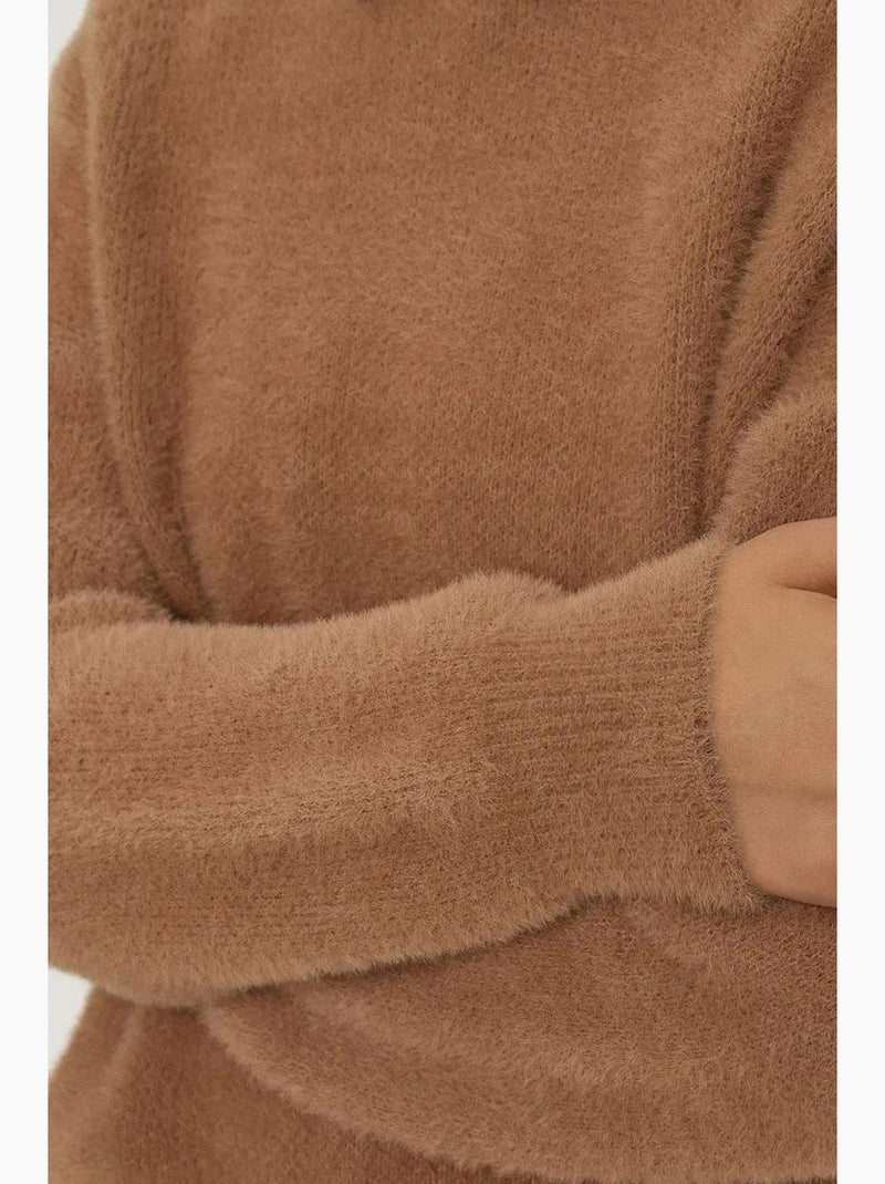 Maglione in maglia bearded girocollo ultra morbido al tatto hiccup Beige - Kiabi