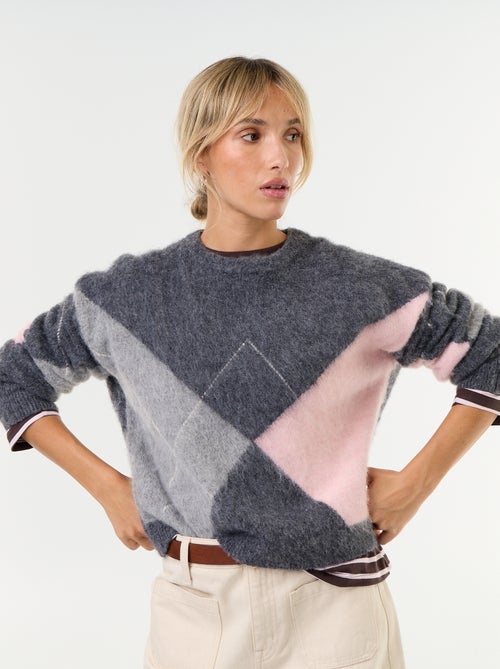 Maglione in maglia calda con lana a girocollo - Kiabi