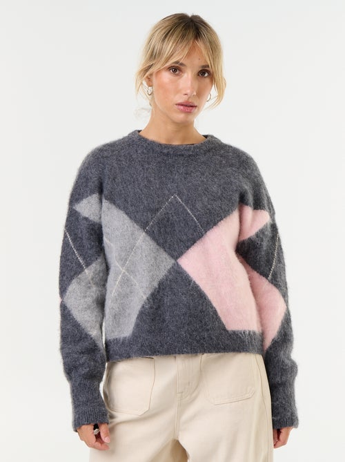 Maglione in maglia calda con lana a girocollo - Kiabi