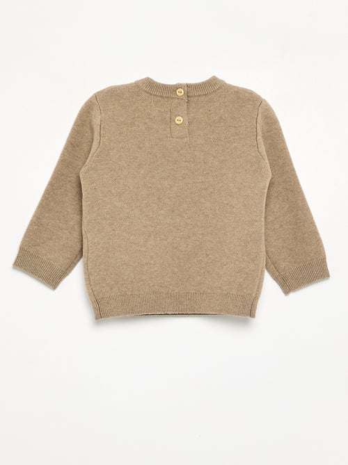 Maglione in maglia compatta con ricami animali - Kiabi