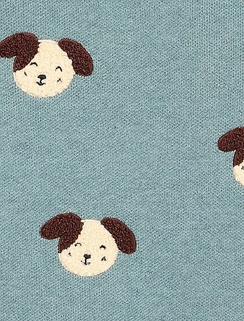 Maglione in maglia compatta con ricami animali