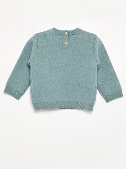 Maglione in maglia compatta con ricami animali - Kiabi
