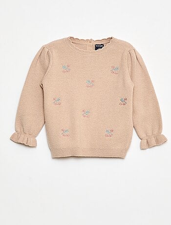 Maglione in maglia compatta con ricami