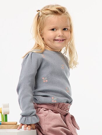 Maglione in maglia compatta con ricami
