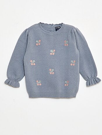 Maglione in maglia compatta con ricami