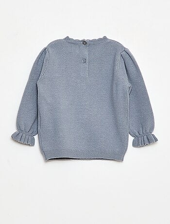 Maglione in maglia compatta con ricami