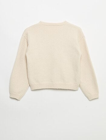 Maglione in maglia con apertura a nodi