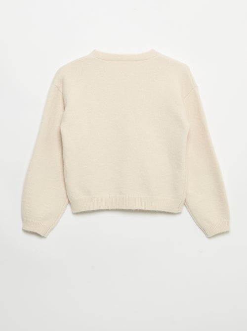 Maglione in maglia con apertura a nodi - Kiabi