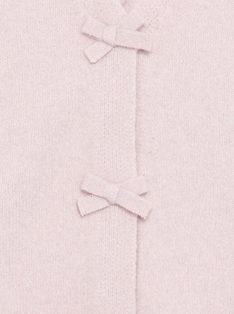 Maglione in maglia con apertura a nodi Rosa - Kiabi