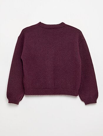 Maglione in maglia con apertura a nodi