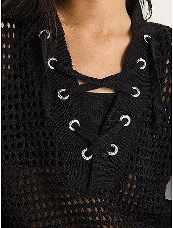 Maglione in maglia con cappuccio lucci