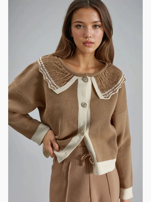 Maglione in maglia con chiusura a bottoni e colletto baby my fashion - Kiabi Maglione in maglia con chiusura a bottoni e colletto baby my fashion - Kiabi