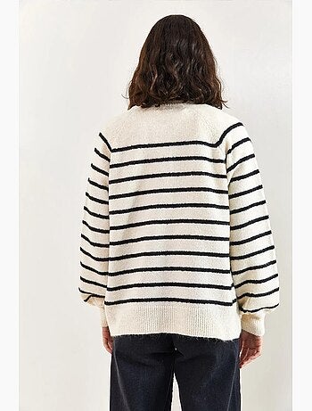 Maglione in maglia con colletto a bottoni lucci