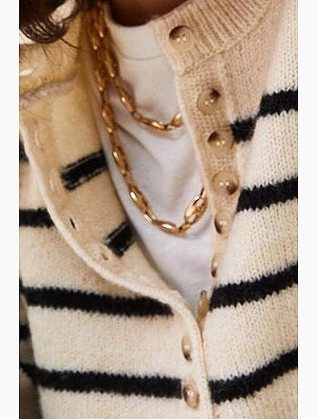 Maglione in maglia con colletto a bottoni lucci