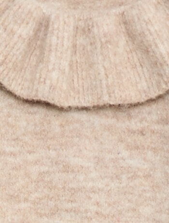 Maglione in maglia con colletto a costine