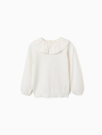 Maglione in maglia con colletto arricciato