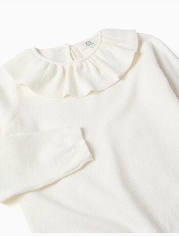 Maglione in maglia con colletto arricciato