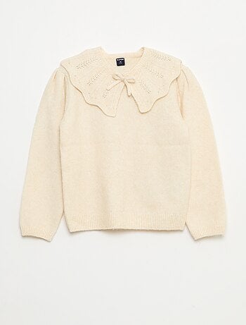Maglione in maglia con colletto removibile