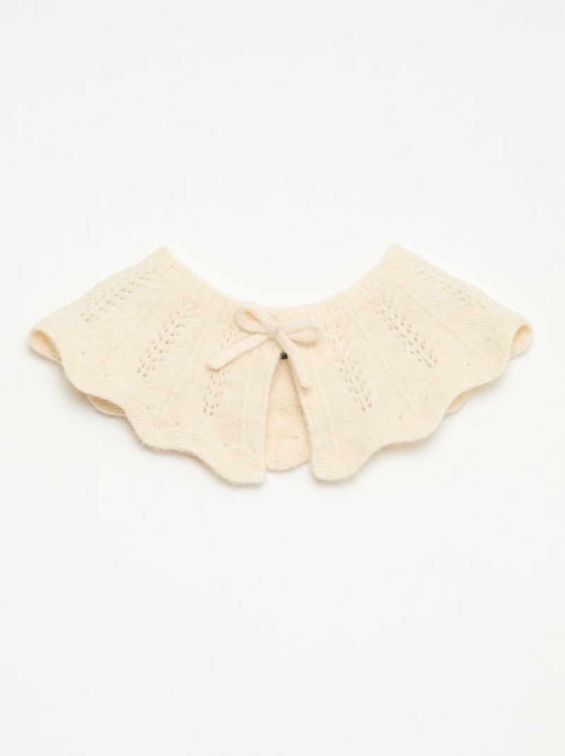 Maglione in maglia con colletto removibile Bianco - Kiabi