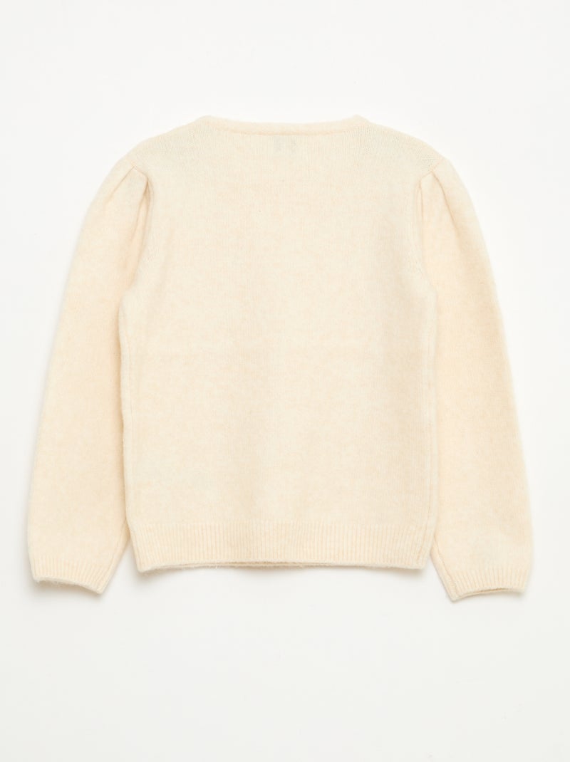 Maglione in maglia con colletto removibile Bianco - Kiabi