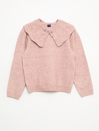 Maglione in maglia con colletto removibile