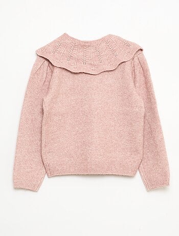 Maglione in maglia con colletto removibile