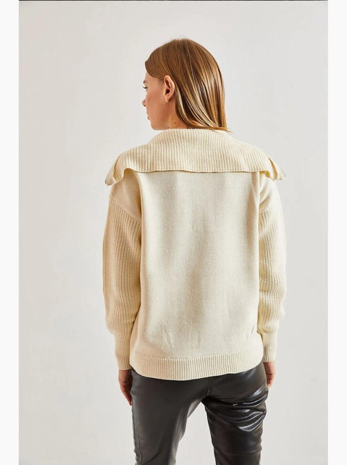 Maglione in maglia con collo con zip lucci - Kiabi Maglione in maglia con collo con zip lucci - Kiabi