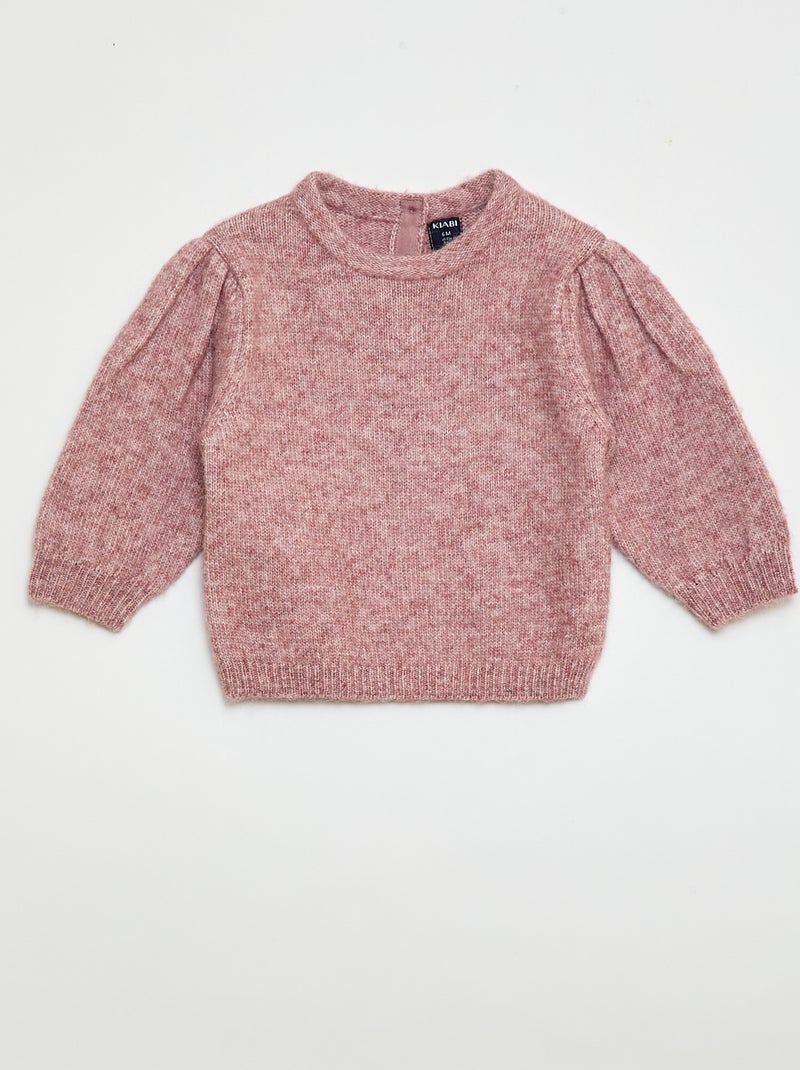 Maglione in maglia con collo removibile Rosa - Kiabi