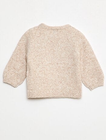 Maglione in maglia con fiocco decorativo sul davanti
