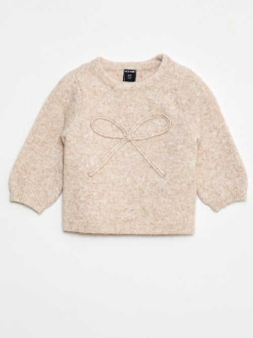 Maglione in maglia con fiocco decorativo sul davanti - Kiabi